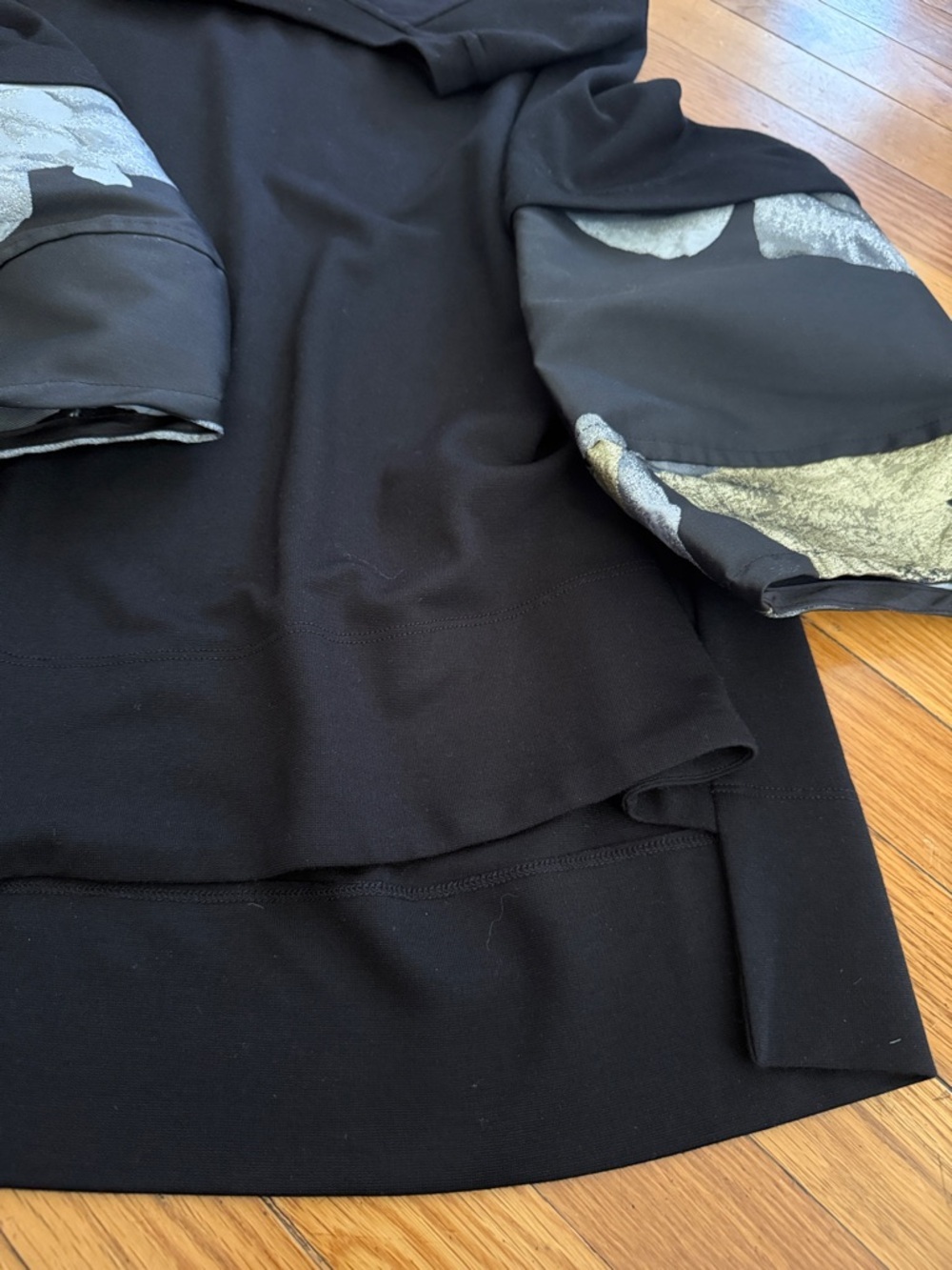 ALEMBIKA Jersey high low peony black tshirt top size XS relaxed - Picture 7 of 7